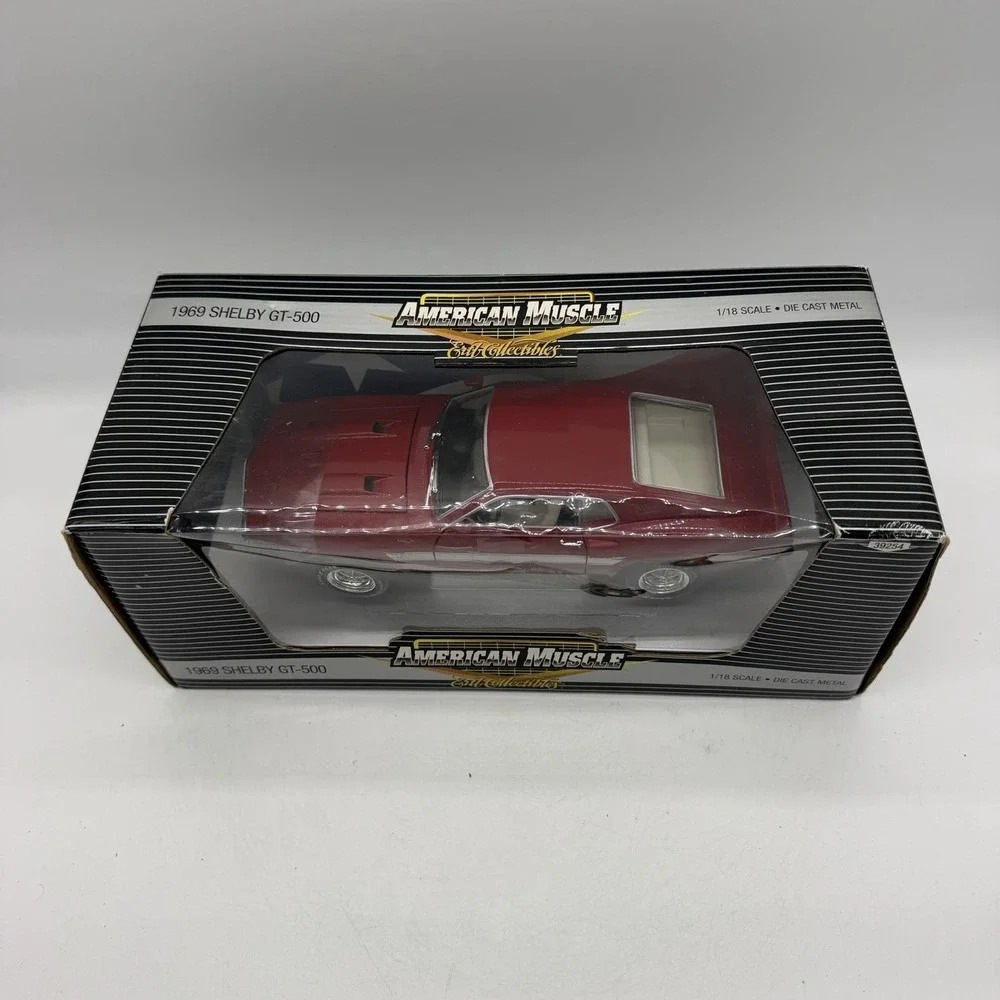ERTL 39254 AMERICAN MUSCLE 1969 SHELBY GT-500 1:18 Red Die-Cast Metal Car BUMPER